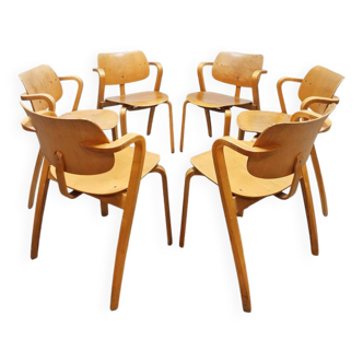 6 chaises finlandaises Aslak par Ilmari Tapiovaara pour Asko, 1960