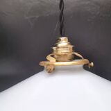 2 opaline pendant lights