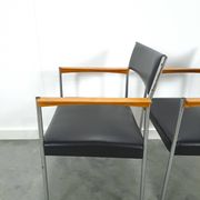 Chairs DDR with chrome base and black upholstery, dining chairs
