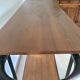 Large central kitchen island trolley on wheels serving industrial console