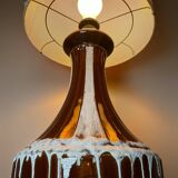 Ceramic floor lamp and curls from the 70s