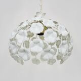 Suspension en métal blanc suspension florale. Années 70