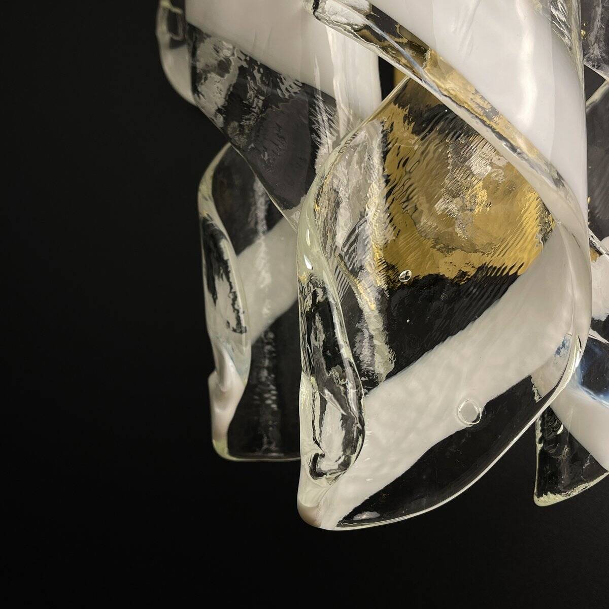 Vintage Murano Torciglioni wall lamp by Avmazzega, Italy, 1970s