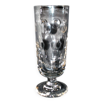 Antique thick cut glass beer mug – 50cl Bock BISTROT 1900 pint
