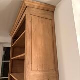 Solid oak library sandblasted