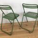 Industrial style metal terrace or garden chairs, folding