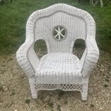 Pair of rattan armchairs