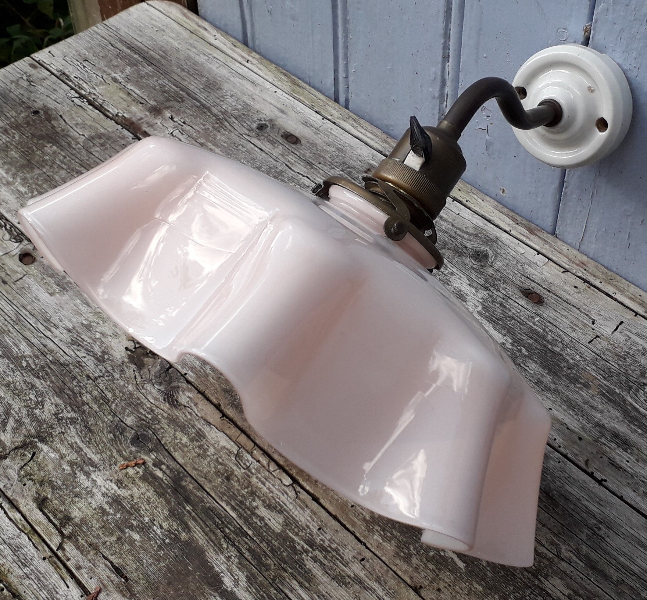 Pink opaline sconce