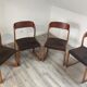 Ensemble de 4 chaises baumann traineau