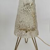 Lampe de table en verre glacé par J.T. Kalmar, Autriche