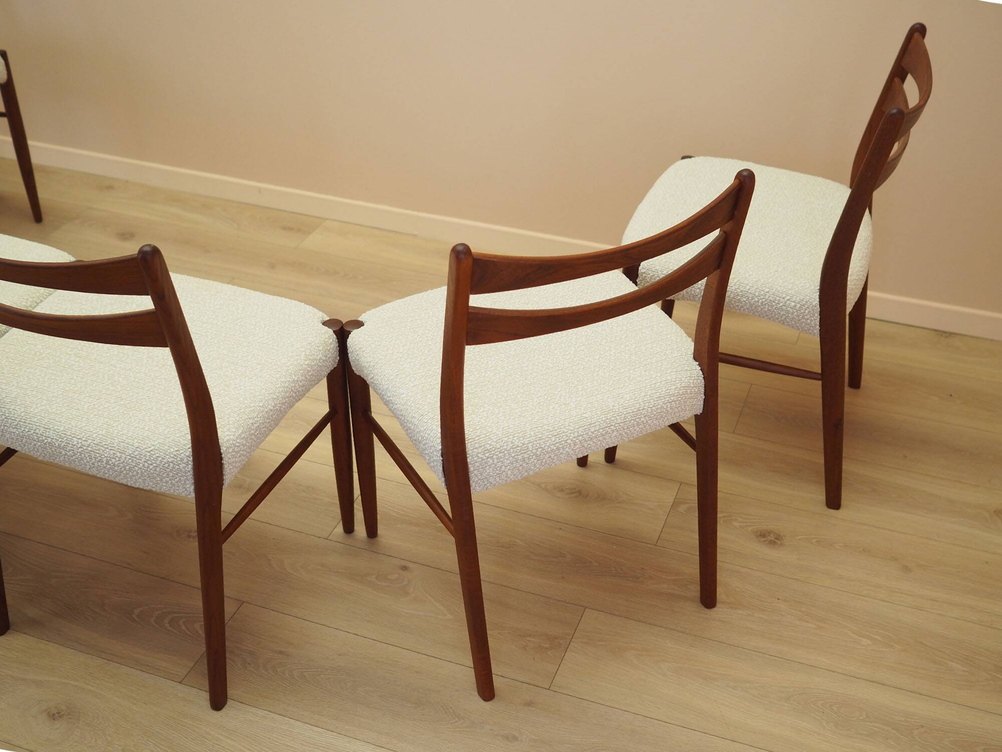 Set of six teak chairs, Danish design, 1960s, made in Denmark