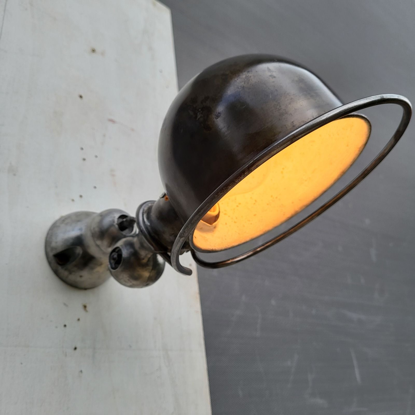 Brushed Jieldé wall light map of France