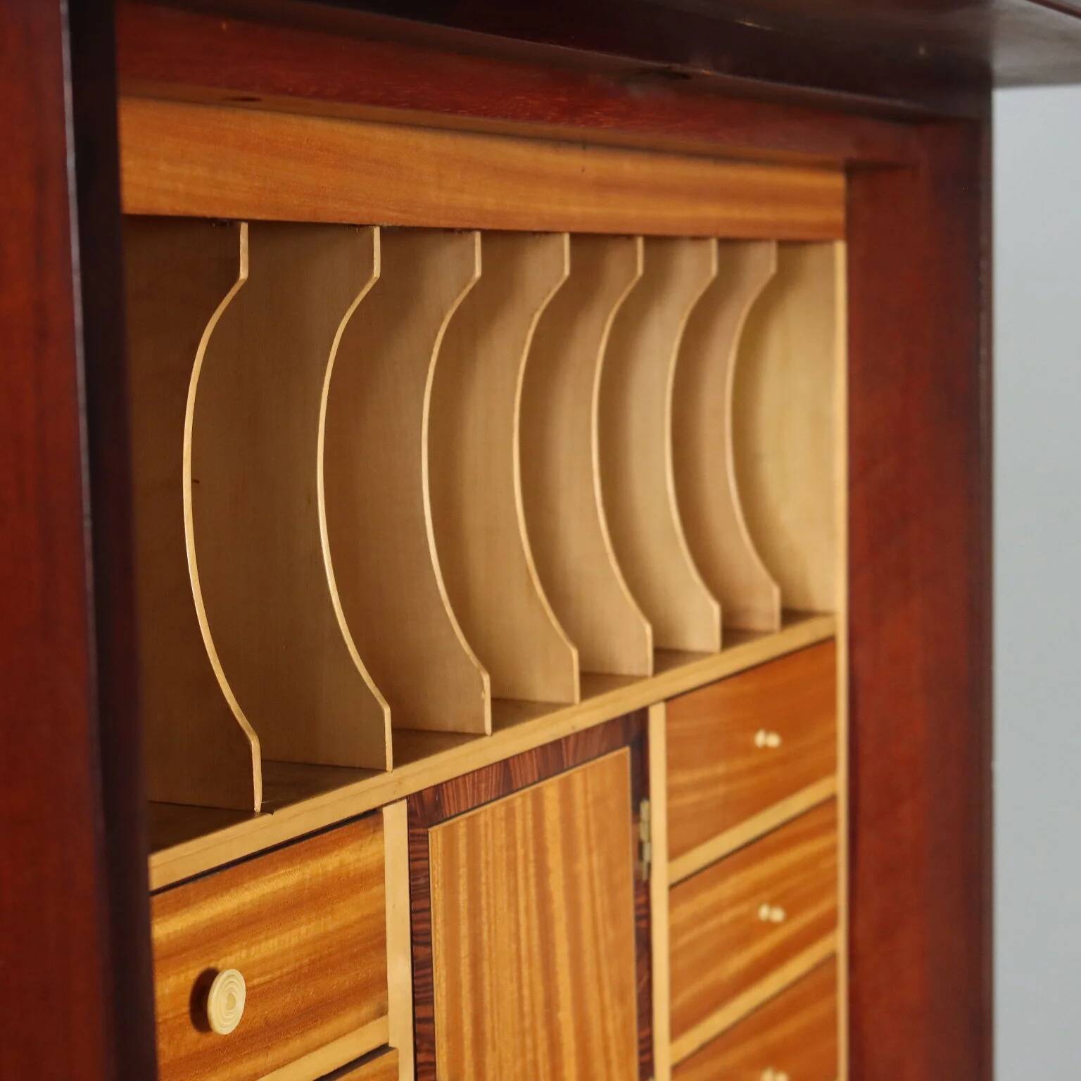 Bureau Arts and Crafts en acajou et érable