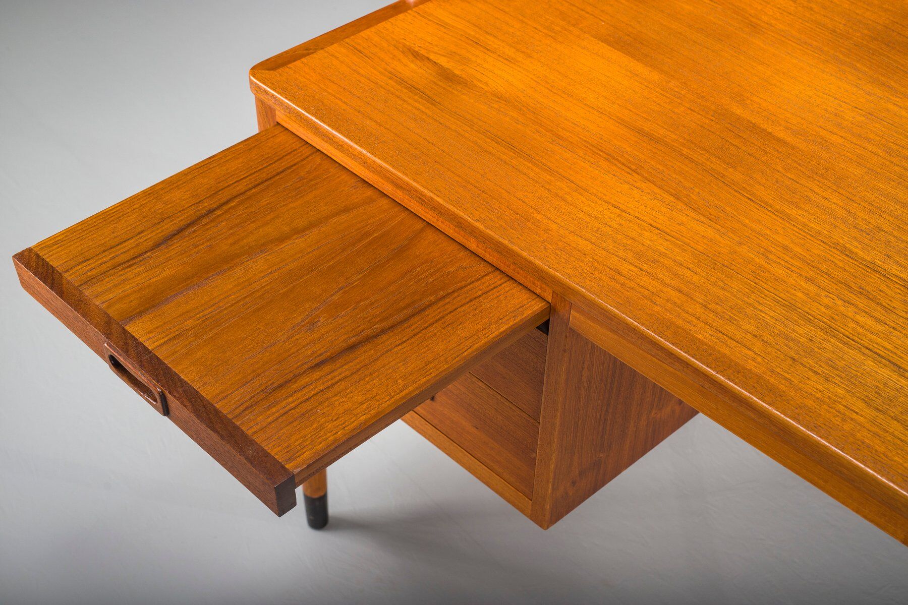 Scandinavian modern teak writing desk attributed to H. Brockmann Petersen for Poul M. Jessen, 1960s