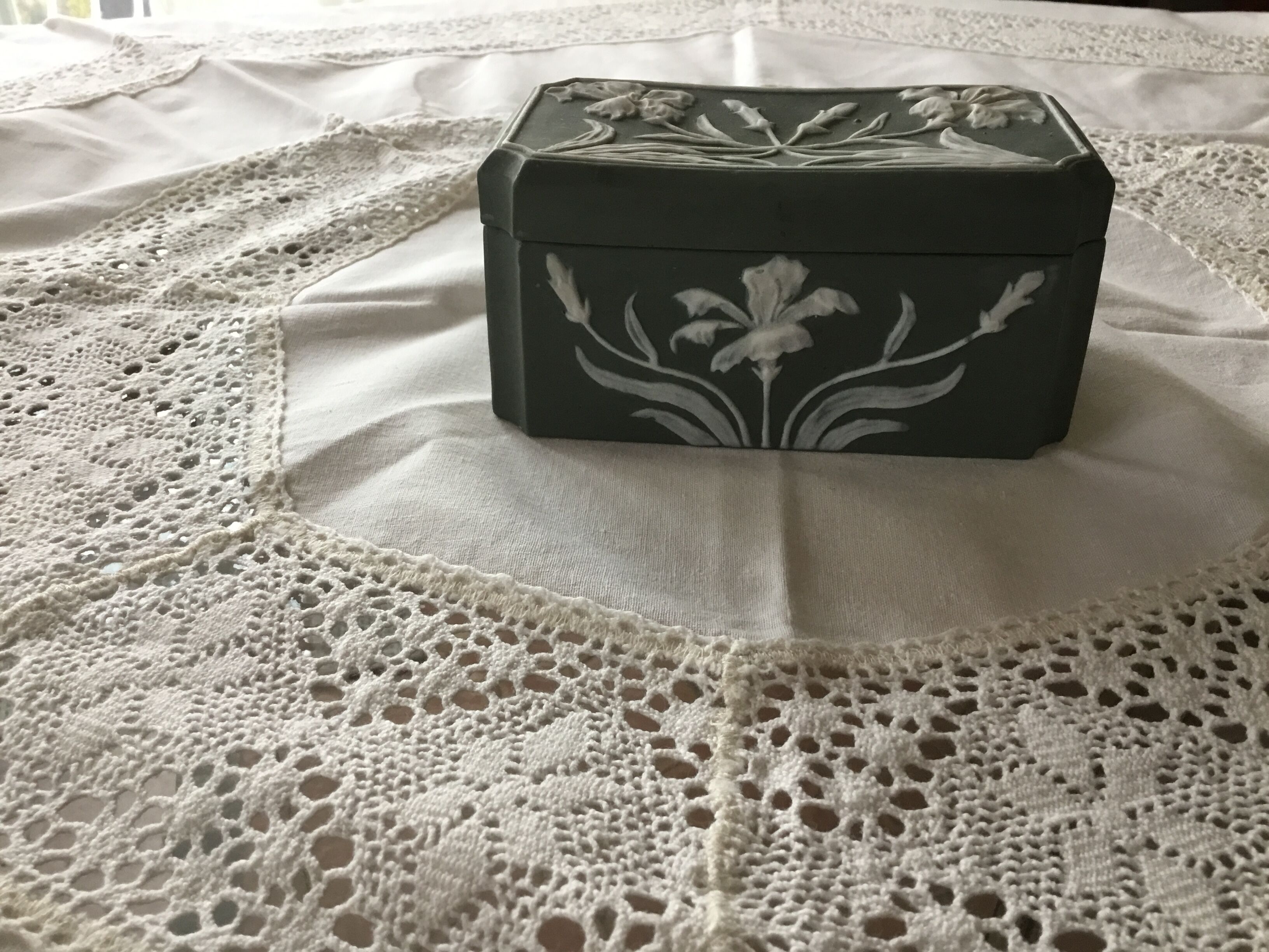 Wedgwood-style ceramic box