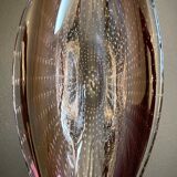 Flared cup in bubbled Murano crystal