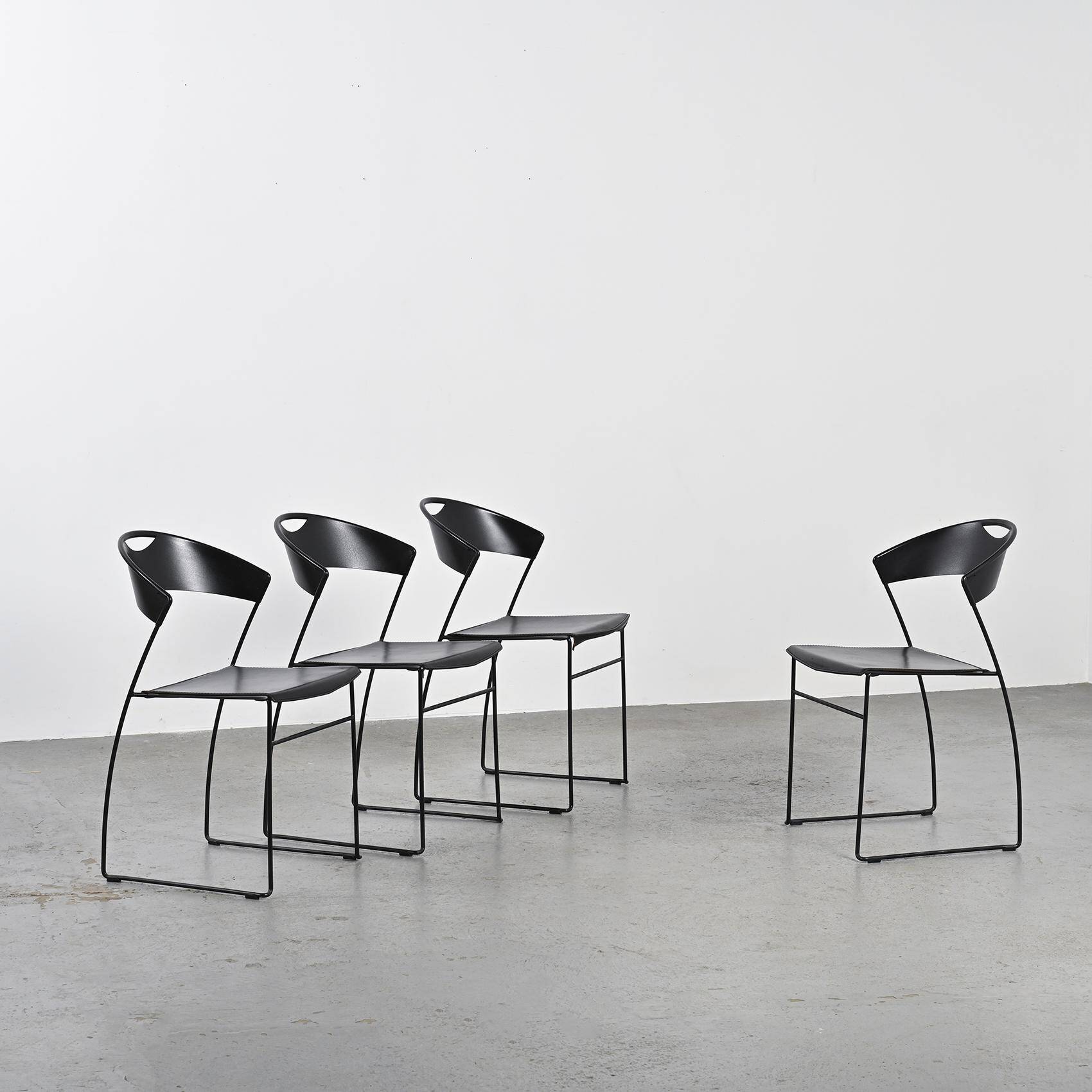 Stacking chairs "Juliette" by Hannes Wettstein, Baleri circa 1987