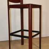 Matteo Grassi high stool in leather and metal