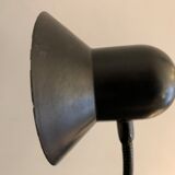 Articulated and adjustable black metal lamp