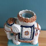 Elephant signed plant holder or candle holder