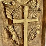 19th century carved gilded wood church panel