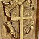 Panneau d’église en bois doré sculpté XIX
