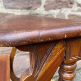 library step ladder vintage mahogany stool ladder