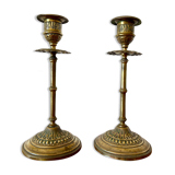 2 copper candle holders