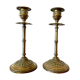 2 copper candle holders
