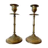2 bougeoirs en cuivre