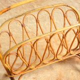 Rattan magazine holder 1950s