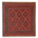 Handmade Vintage Rug Red Afghan Area Rug- 110x115cm