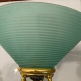 Large Green Murano Glass Brass Sconces Set of 2