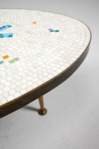 Vintage Mosaic Side Table, 1950s