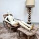 Vintage leather & chrome lounge chair
