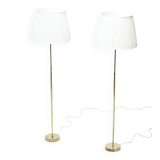 Pair of brass floor lamps by ASEA Belysning, Sweden, 1950s