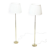 Pair of brass floor lamps by ASEA Belysning, Sweden, 1950s