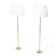 Pair of brass floor lamps by ASEA Belysning, Sweden, 1950s