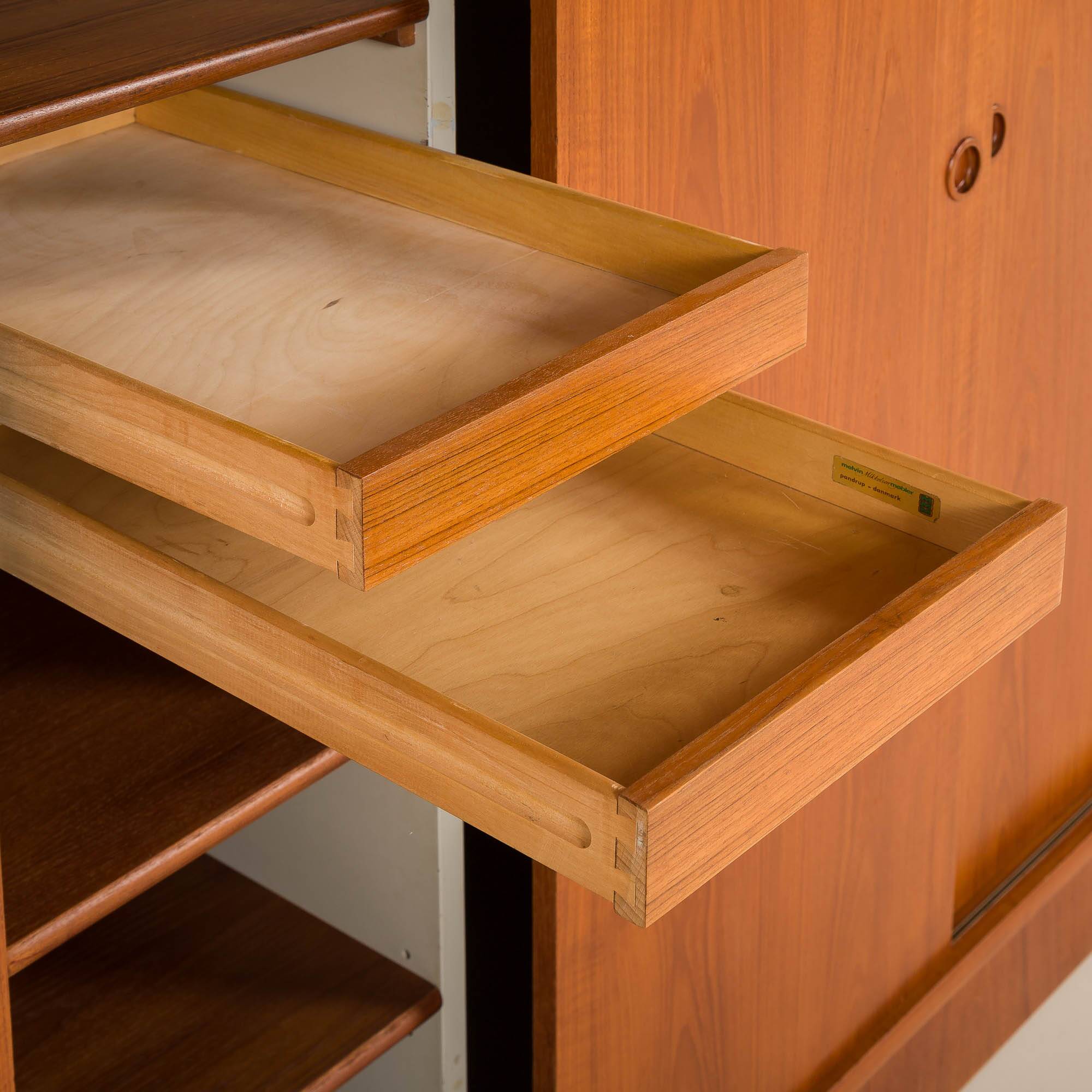 Melvin Mikkelsen extra large wardrobe in teak, Denmark 1960s