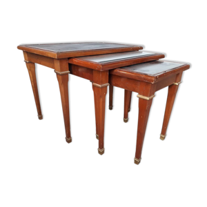 Tables gigogne style empire bois