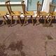Set of 18 wooden bistro chairs - vintage - year 50 - 60