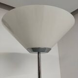 Floor lamp in white metal and plastic, Swisslamps SLZ design, vintage 80s