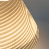 Mushroom table lamp in glass by Peill & Putzler, Germany, 1970s