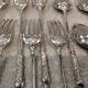 6 lunch forks 6 coffee spoons silver plated metal goldsmith SFAM Russian