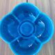 Turquoise crackled earthenware pocket bowl from Charolles