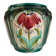 Large antique cache-pot in art nouveau majolica.