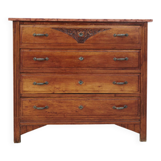 Art Deco walnut commode