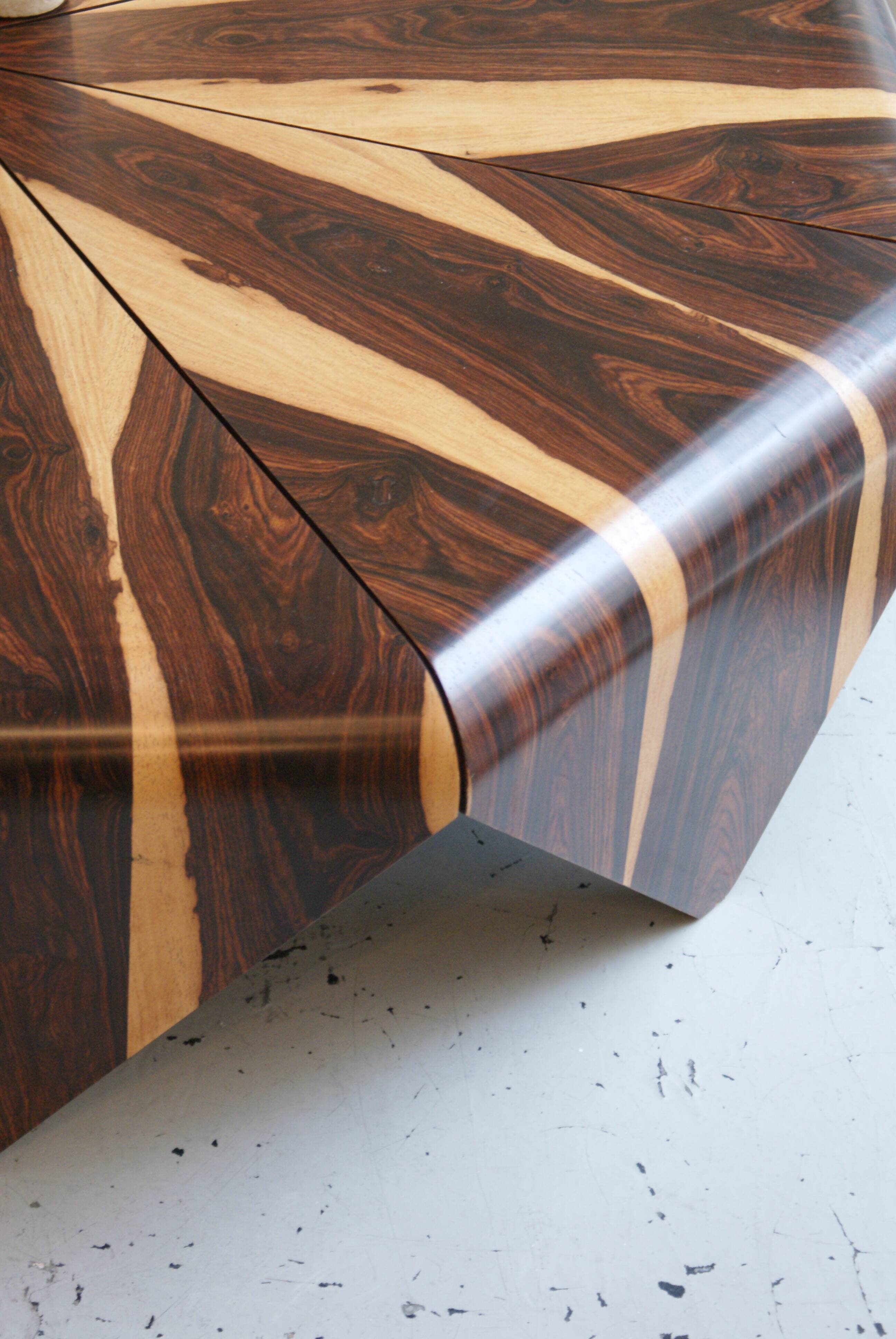 Petala Coffee Table in Cocobolo Wood by Jorge Zalszupin, Latelier Brazil, 1959