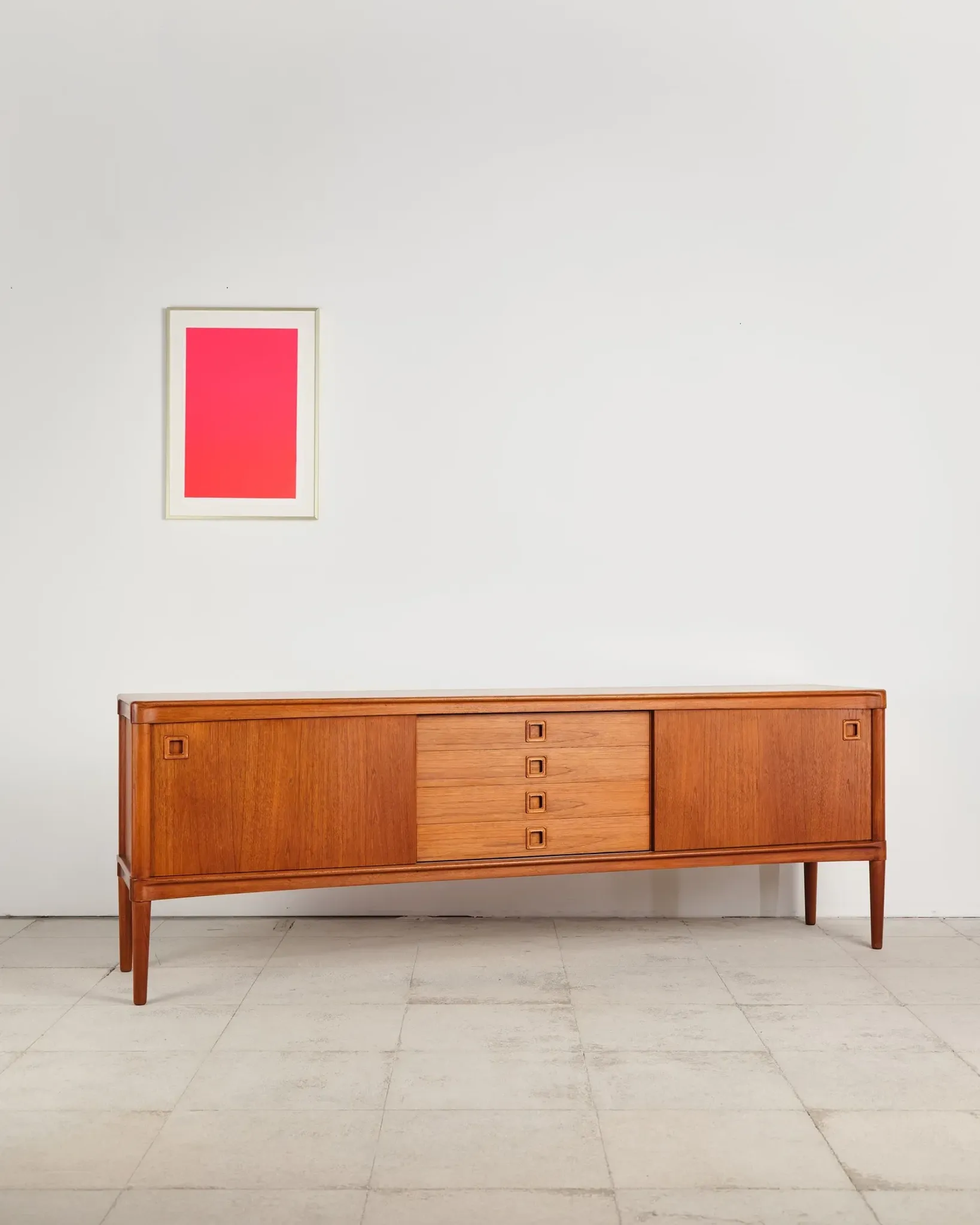 Teak enfilade by H.W. Klein for Bramin, Denmark, 1960s.