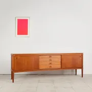 Teak enfilade by H.W. Klein for Bramin, Denmark, 1960s.